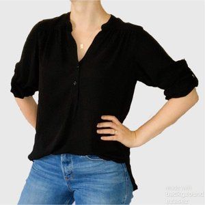 Halogen Black Oversized Blouse Size Small